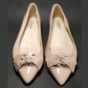 L.K. Bennett Pointed Toe Flats